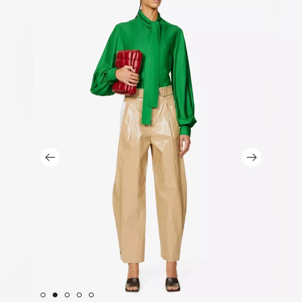 NWT Bottega Veneta Green Blouse - Size 6, New with Tags